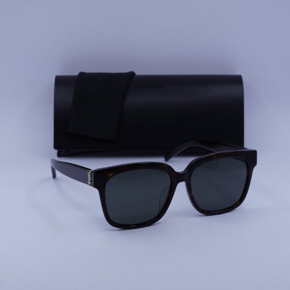 Saint Laurent SL M40/FN 004 Square Sunglasses – Havana/Grey - Picture 4 of 10